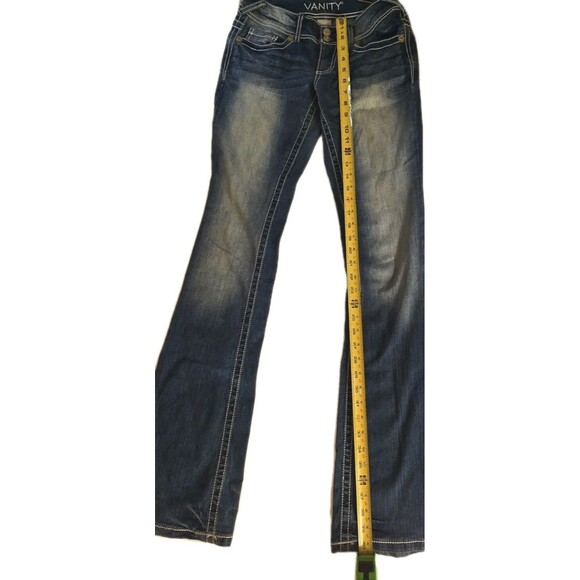 Vanity Flare Jeans 2000s Y2K Light Wash 25W (SZ S) Vintage Streetwear Denium - Picture 5 of 13